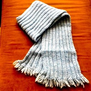 NWOT: Hand Knit Scarf Baby Blue - UNISEX